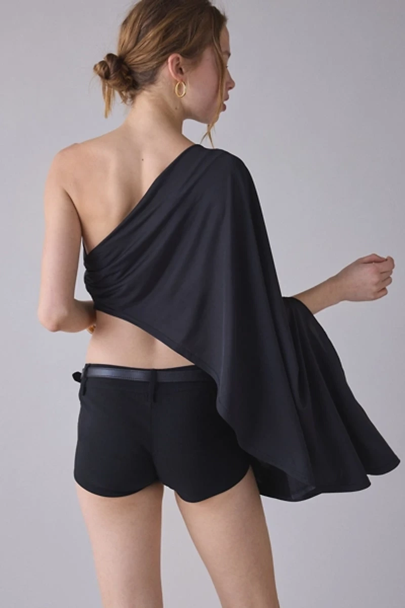Lioness Reborn Ruched Asymmetric Poncho