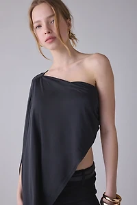 Lioness Reborn Ruched Asymmetric Poncho
