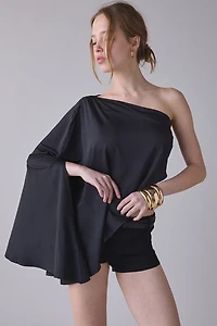 Lioness Reborn Ruched Asymmetric Poncho
