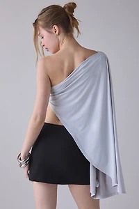 Lioness Reborn Ruched Asymmetric Poncho