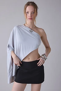 Lioness Reborn Ruched Asymmetric Poncho