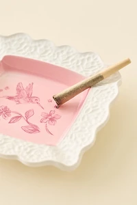 Lacey Ceramic Lace Trim Ashtray