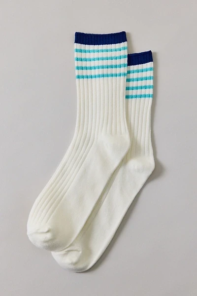 Multi-Stripe Athletic Crew Socks