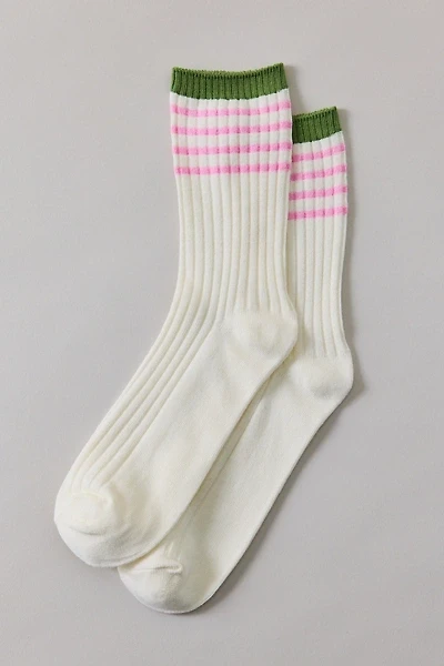 Multi-Stripe Athletic Crew Socks