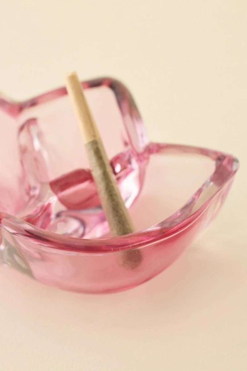 Tulip Bud Shaped Glass Catch-All Dish