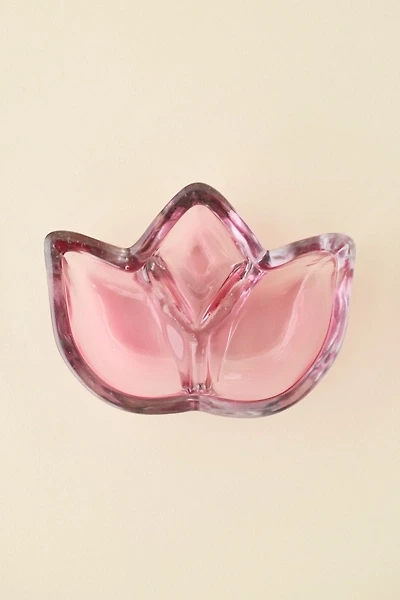Tulip Bud Shaped Glass Catch-All Dish