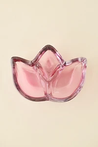 Tulip Bud Shaped Glass Catch-All Dish