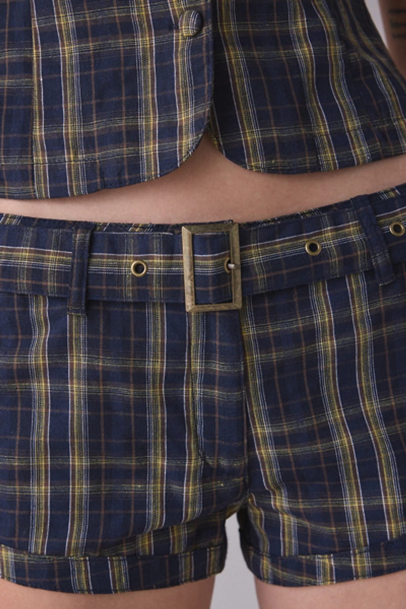 Lioness Afterglow Belted Low-Rise Micro Short