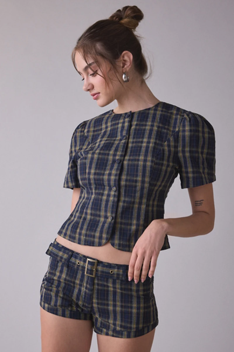 Lioness Afterglow Belted Low-Rise Micro Short