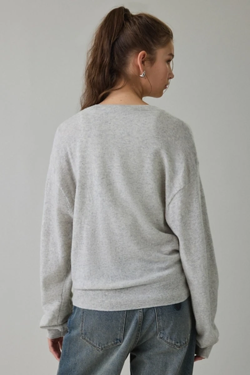 Lioness Olsen Scarf Detail Long Sleeve Knit Top