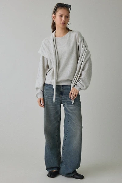 Lioness Olsen Scarf Detail Long Sleeve Knit Top