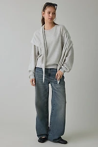 Lioness Olsen Scarf Detail Long Sleeve Knit Top