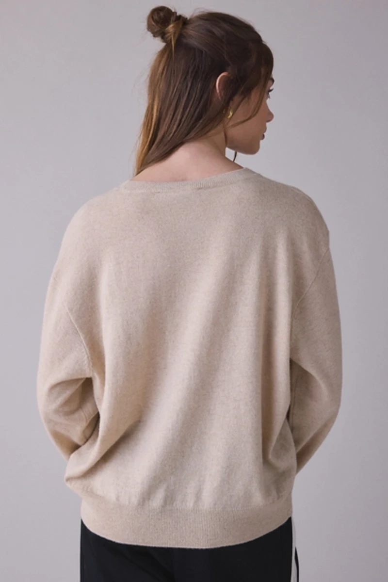 Lioness Olsen Scarf Detail Long Sleeve Knit Top