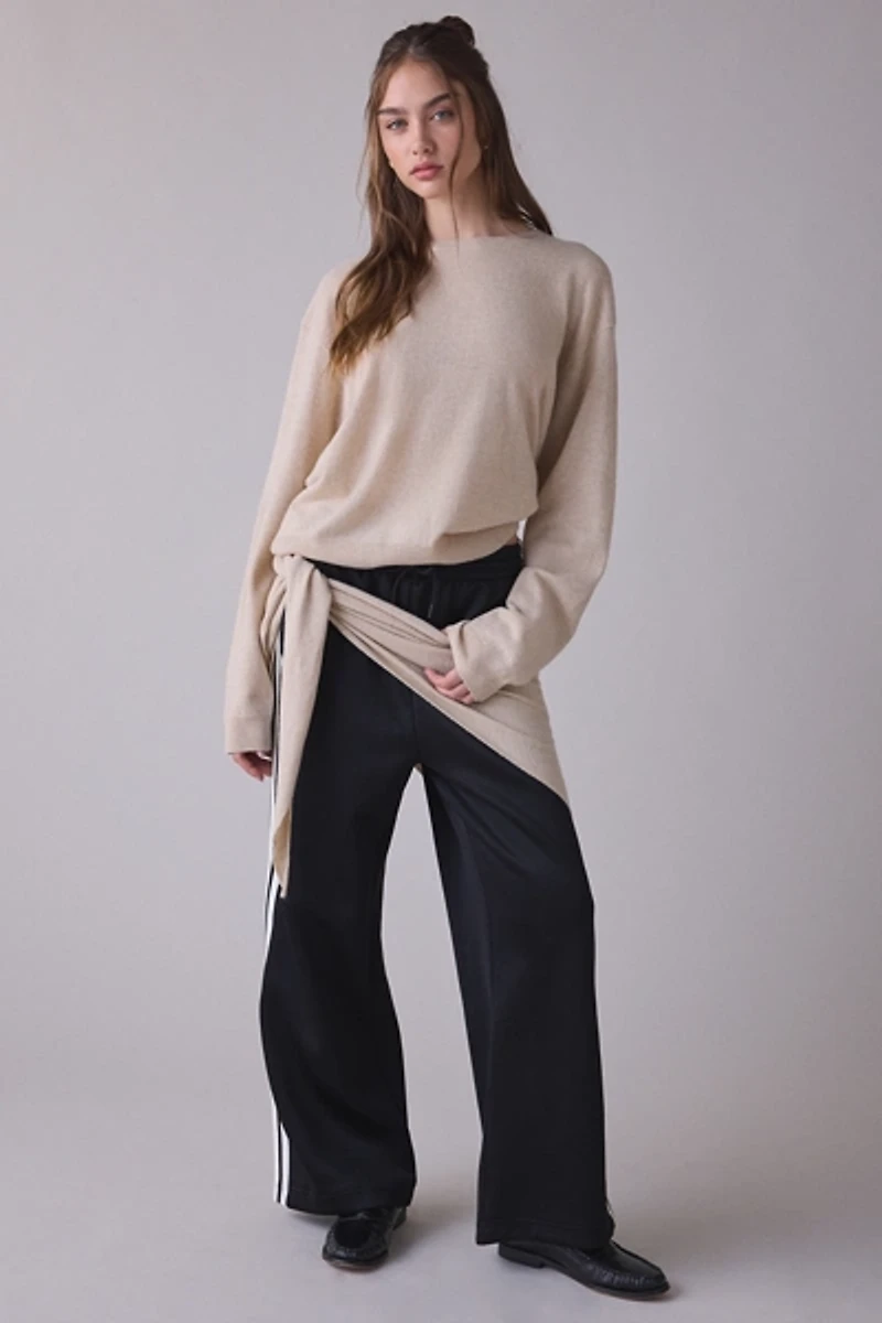 Lioness Olsen Scarf Detail Long Sleeve Knit Top