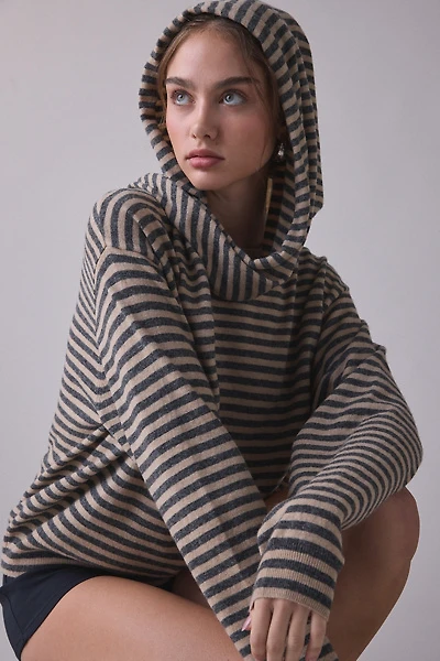 Lioness Olsen Scarf Detail Striped Long Sleeve Top