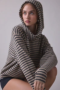 Lioness Olsen Scarf Detail Striped Long Sleeve Top