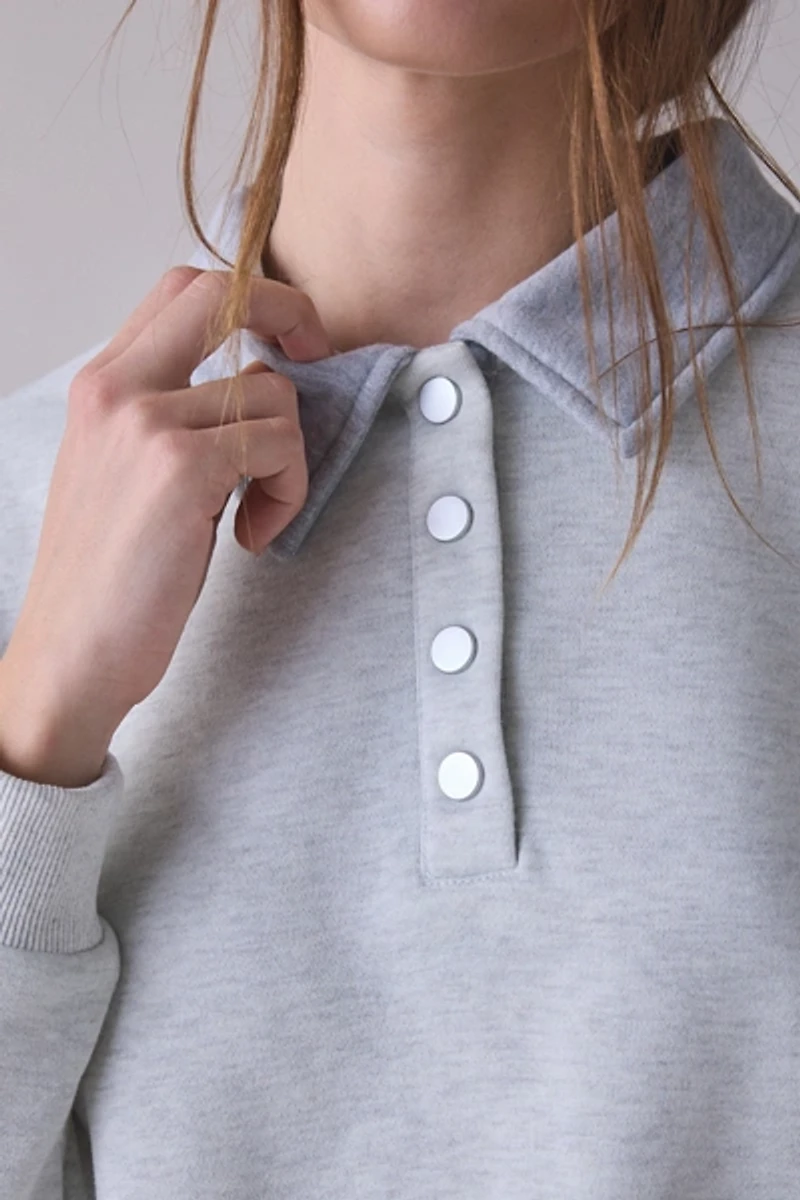 Lioness Housewife Cropped Polo Sweatshirt