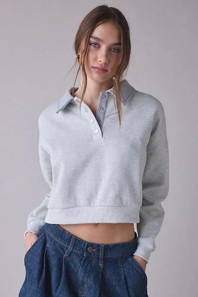 Lioness Housewife Cropped Polo Sweatshirt