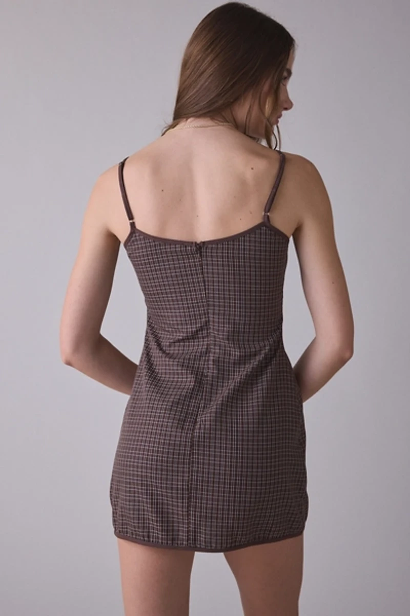 Lioness Voyage Plaid Cami Mini Dress