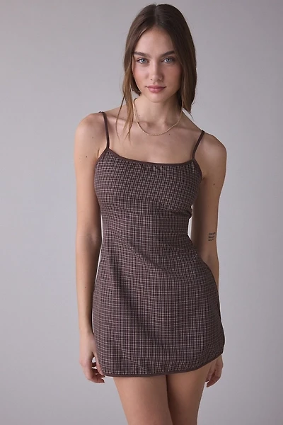 Lioness Voyage Plaid Cami Mini Dress