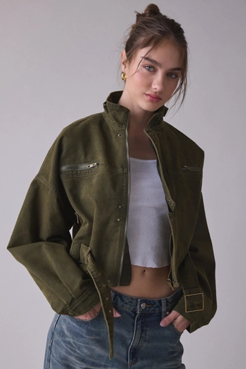 Lioness Rinita Belted Crop Utility Jacket