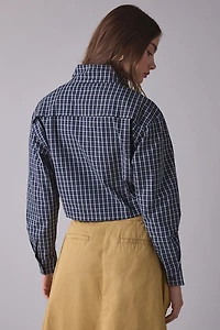 Lioness Aura Plaid Funnel Neck Crop Jacket