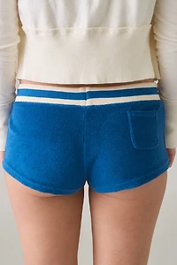 iets frans… Toweling Low-Rise Mini Shorts