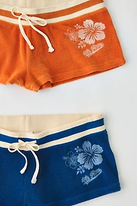 iets frans… Toweling Low-Rise Mini Shorts