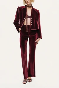 Nocturne Velvet Cropped Jacket