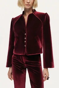 Nocturne Velvet Cropped Jacket