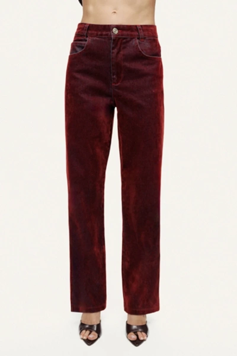 Nocturne Velvet Straight Leg Pant