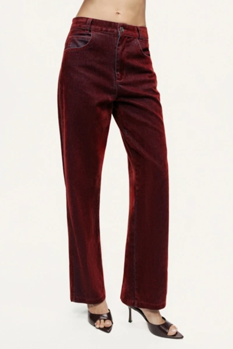 Nocturne Velvet Straight Leg Pant