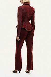 Nocturne Velvet Straight Leg Pant