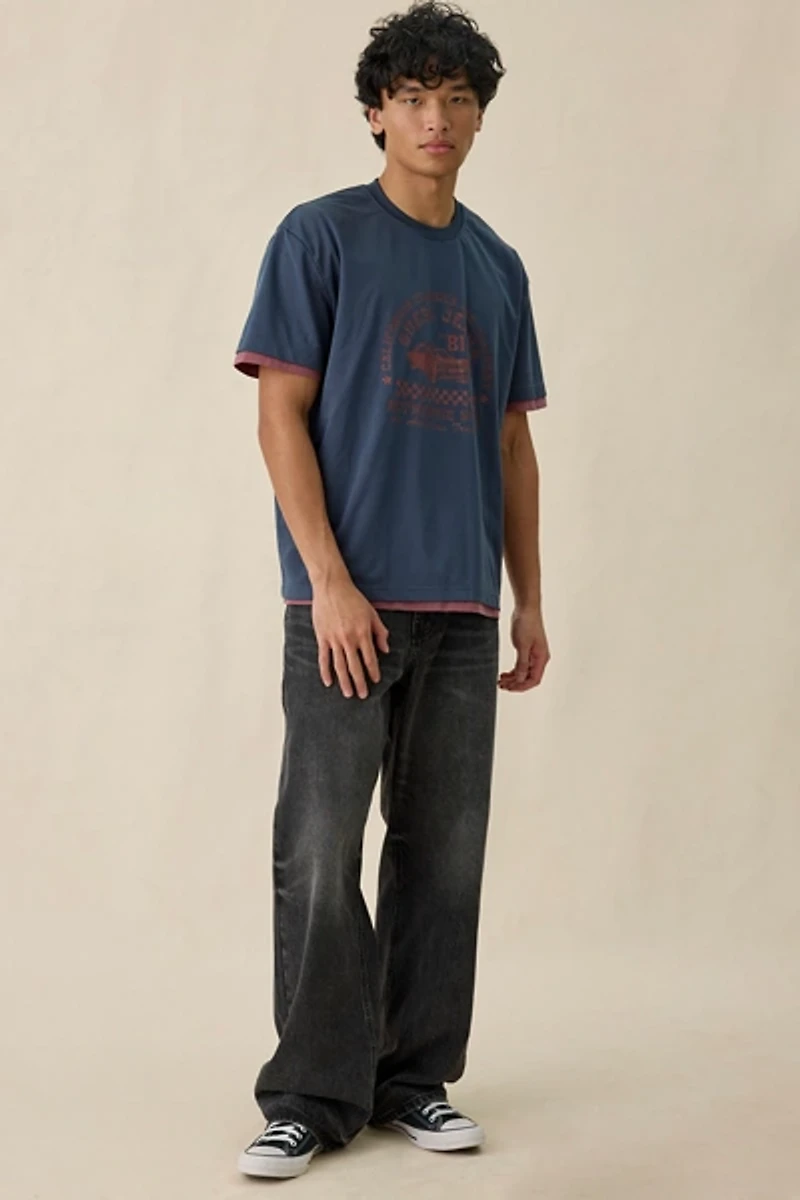 GUESS JEANS Double Layer Mesh Tee
