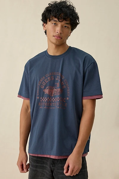 GUESS JEANS Double Layer Mesh Tee