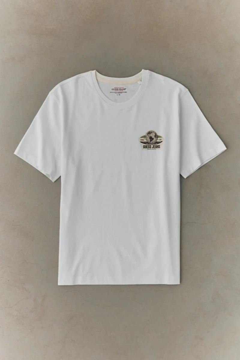 GUESS JEANS Globe Logo Graphic Tee