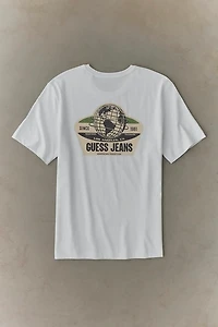 GUESS JEANS Globe Logo Graphic Tee