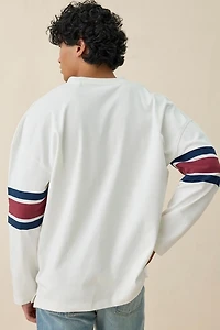 GUESS JEANS Long Sleeve Hockey Jersey Tee