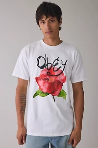 OBEY Watercolor Poppy Graphic Tee