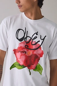 OBEY Watercolor Poppy Graphic Tee
