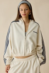 iets frans… Harri Piped Bubble Hem Zip-Up Hoodie Sweatshirt