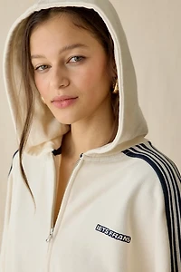 iets frans… Harri Piped Bubble Hem Zip-Up Hoodie Sweatshirt