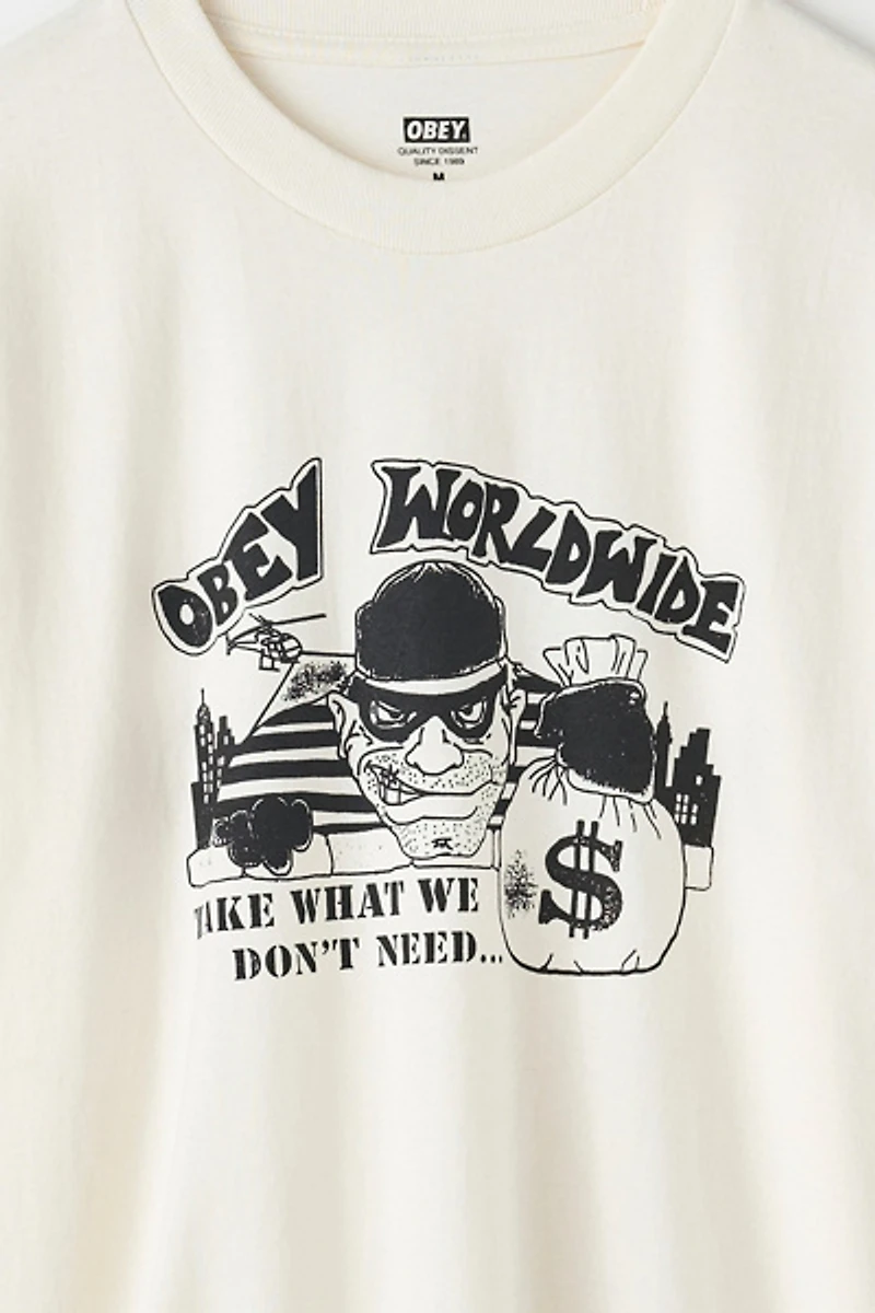 OBEY Take What We Don’t Need Graphic Tee