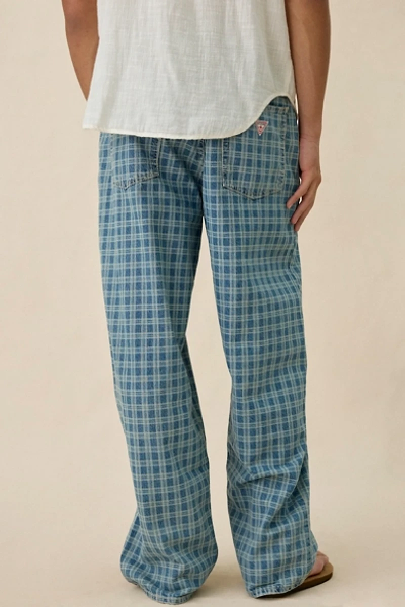 GUESS ORIGINALS G20 Plaid Super Baggy Fit Jeans