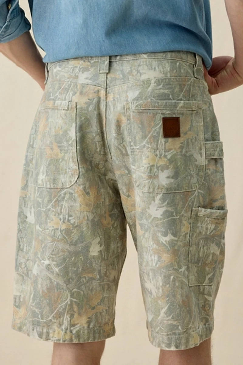 GUESS JEANS Camo Canvas Utility Shorts
