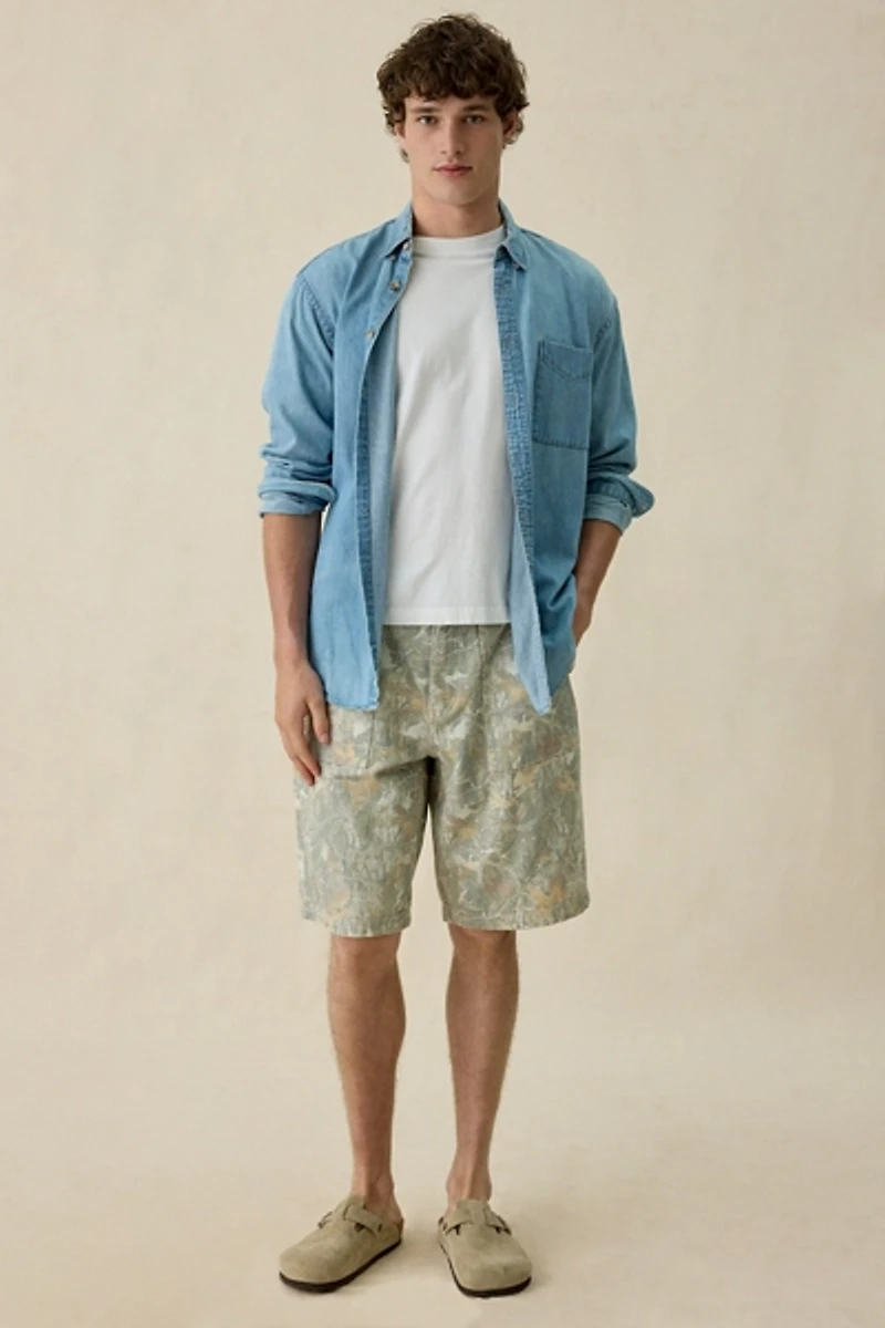 GUESS JEANS Camo Canvas Utility Shorts