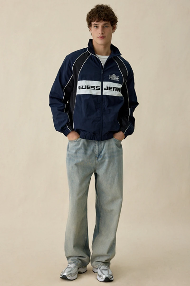 GUESS JEANS Crinkle Nylon Windbreaker Jacket