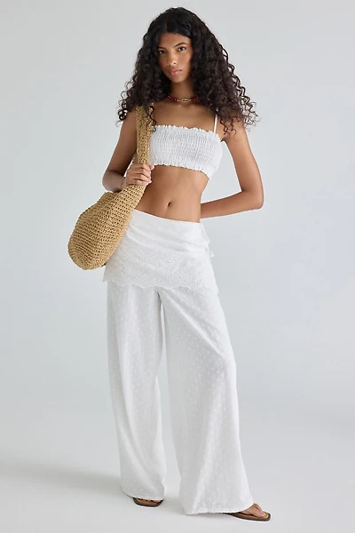 Daisy Street Cloud Eyelet Lace Wrap Skirt Pants