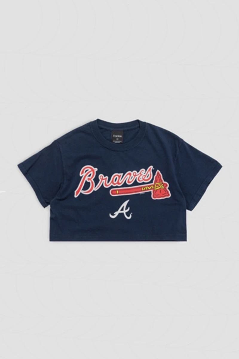 Frankie Collective Rework Atlanta Braves Crop Tee
