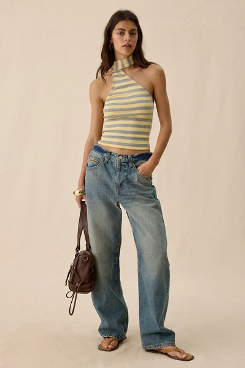 Daisy Street X Aicha Polly Scarf Detail Halter Top